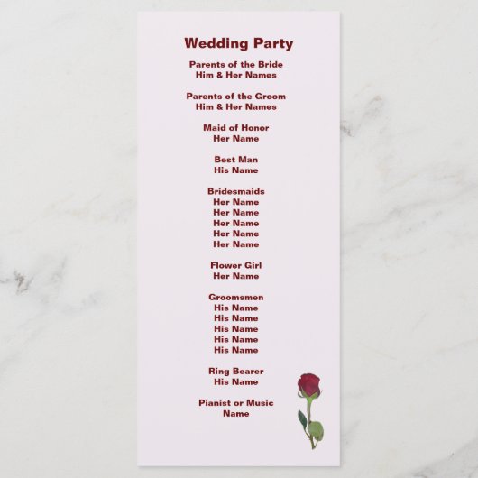 Bruidspaar Silhouet Hart in Zand Bruiloft Programma (Achterkant)