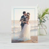 Bruidspaar Strand Schat Hartelijk Dank Foto Bedankkaart (Staand voorkant)