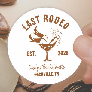 Bruidspartij in Cowgirl-stijl Western Ronde Sticker