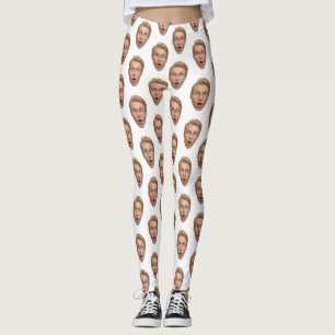 Bruidspartij met op maat gemaakte grappige gezicht leggings