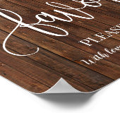 Bruidspartij Westerse Bruiloft Favorieten Ontvangs Poster (Hoek)