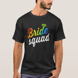 Bruidsploeg Lgbt Regenboogvlag Lesbische Bachelore T-shirt