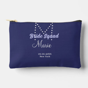 Bruidsploeg voeg naam monogram bruidsmeisje paars etui