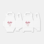 Bruidsploeg voeg naam monogram bruidsmeisje roze d bedankdoosjes (Uitgevouwen)