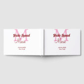 Bruidsploeg voeg naam monogram bruidsmeisje roze d gastenboek (Volledig)