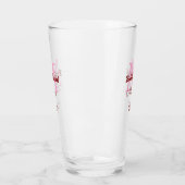 Bruidsploeg voeg naam monogram bruidsmeisje roze d glas (Links)