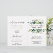 Bruidsprogramma met Geplooid Loofwerk (Staand voorkant)