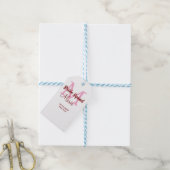 Bruidsquadron naam monogram bruidsmeisje roze datu cadeaulabel (Met Touw)