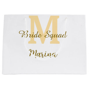 Bruidsquadronogram gouden bruiloftsdouche simpel  groot cadeauzakje