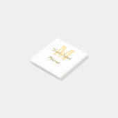 Bruidsquadroom monogram gouden bruids douche eenvo post-it® notes (Schuin)