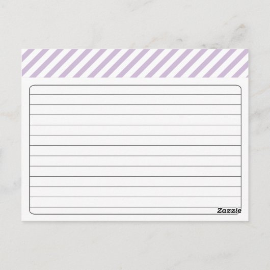 Bruidsrecept Kaart - Paarse (Achterkant)