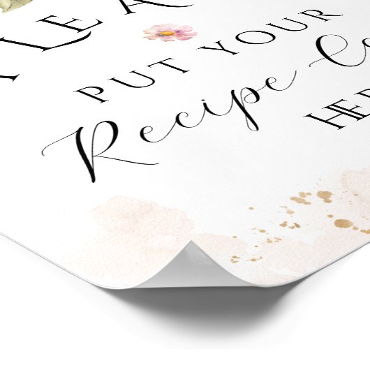 Bruidsreceptie met wilde bloemen en landelijke sfe poster (Hoek)