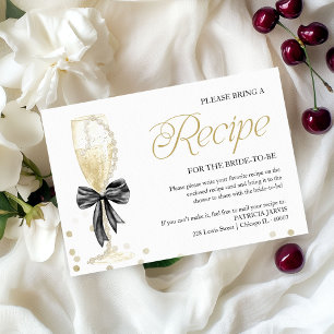 Bruidsreceptie Parels & Prosecco Recept Verzoek Kaart