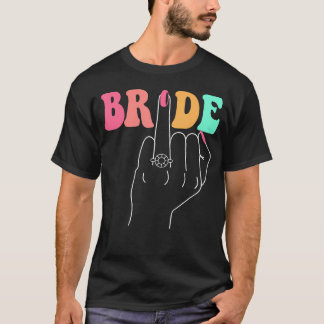 Bruidsring Vinger Trouwring Groovy Hen Party T-shirt