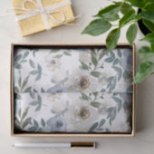 Bruidsrozen in blauw en wit aquarel tissuepapier (Geschenk)