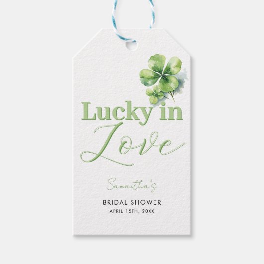 Bruidssalon 'Gelukkig Verliefd' St. Patrick's Day Cadeaulabel (Voorkant)