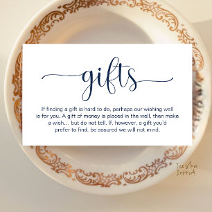 Bruidsschattenwensput, Geldelijke Gift Registry Informatiekaartje