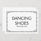 "Bruidsschoenen" Art Deco stijl trouwbord Kaart (Voorkant / Achterkant)