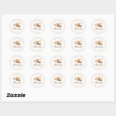 Bruidsshower Dank Je Wel Coffee Thema Ronde Sticker (Vel)