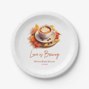 Bruidsshower 'Herfst Liefde is in de lucht' koffie Papieren Bordje