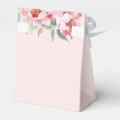 Bruidsshower met Roze Bloemen en Strik Bedankdoosjes (Achterkant)