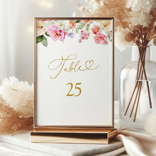 Bruidsshower Tafelnummer 'Love In Bloom'
