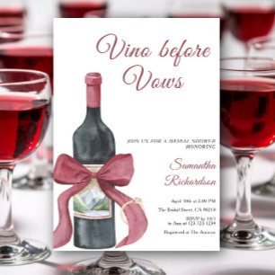 Bruidsshower Vino before Vows Kaart