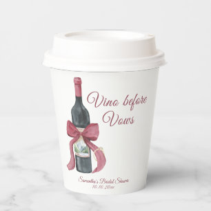 Bruidsshower 'Vino voor geloften' Papieren Bekers