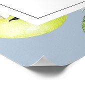 Bruidsshowerposter met botanische citroenen hoofdt poster (Hoek)