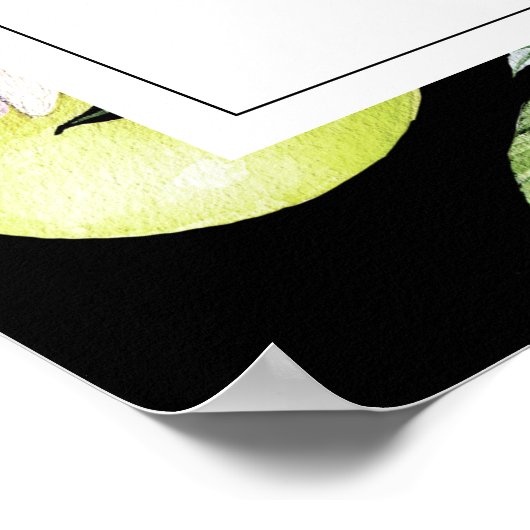 Bruidsshowerposter met botanische citroenen hoofdt poster (Hoek)