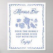 Bruidsshowersbord Mimosa Bar 'Fresh Off The Market Poster (Voorkant)