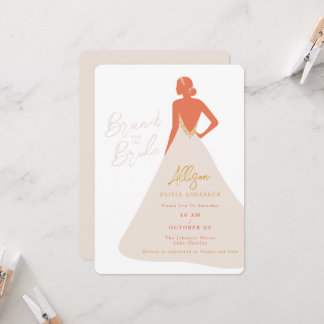Bruidssilhouet in Couturejurk Bruidsbrunch Kaart