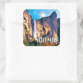 Bruidssluier Herfsten Yosemite National Park Vierkante Sticker (Tas)