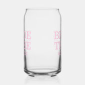 Bruidsstam bruidsmeisjes roze blikvorm glas (Links)
