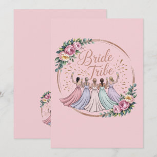 Bruidsstam Custom Naam Bachelorette Feestje Bedankkaart