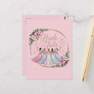 Bruidsstam Custom Naam Verlovingsfeestje Briefkaart