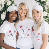 Bruidsstam Kus de juffrouw vaarwel  T-shirt