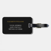 Bruidsstam rode datum hart gepersonaliseerd bagagelabel (Achterkant horizontaal)