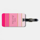 Bruidsstam Roze & Goud Bachelorette Bagagelabel (Achterkant horizontaal)