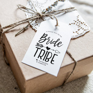 Bruidsstam Trouwen met eigen naam Cadeaulabel