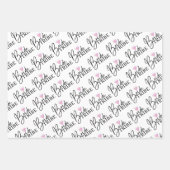 Bruidsstam Wrap Papier Plat Vellen Set van 3 (Voorkant 3)