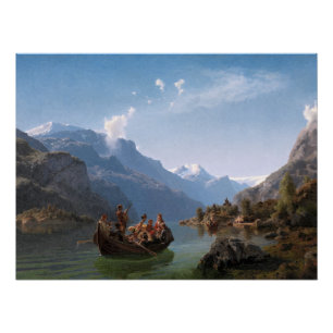 Bruidsstoet op de Hardangerfjord Perfect Poster