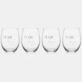 Bruidsstoet Persoonlijk Wijnglas Zonder Voet (Achterkant)