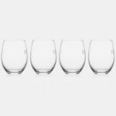 Bruidsstoet Persoonlijk Wijnglas Zonder Voet (Links)