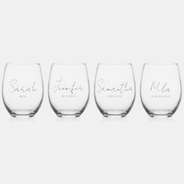 Bruidsstoet Persoonlijk Wijnglas Zonder Voet