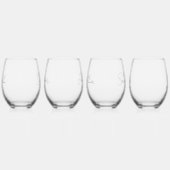 Bruidsstoet Persoonlijk Wijnglas Zonder Voet (Links)