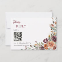 Bruidssuite RSVP-kaart met Pruimenbloesem