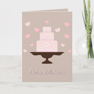 bruidstaart gefeliciteerd kaart
