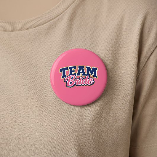 Bruidsteam Moedige Trouwpartij Ronde Button 7,6 Cm