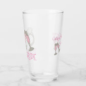 Bruidsteam Roze Champagne Diamanten Ring Trouw- Glas (Links)